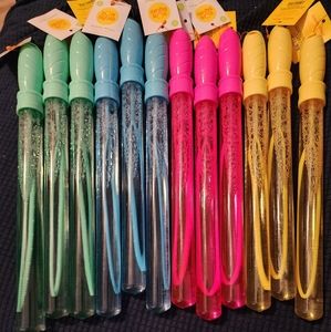 36/box Bubble wands assorted colors, Sun squad 14 inch